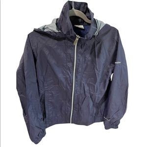 Columbia Purple Full Zip Hooded Windbreaker Omni Shield Size Medium